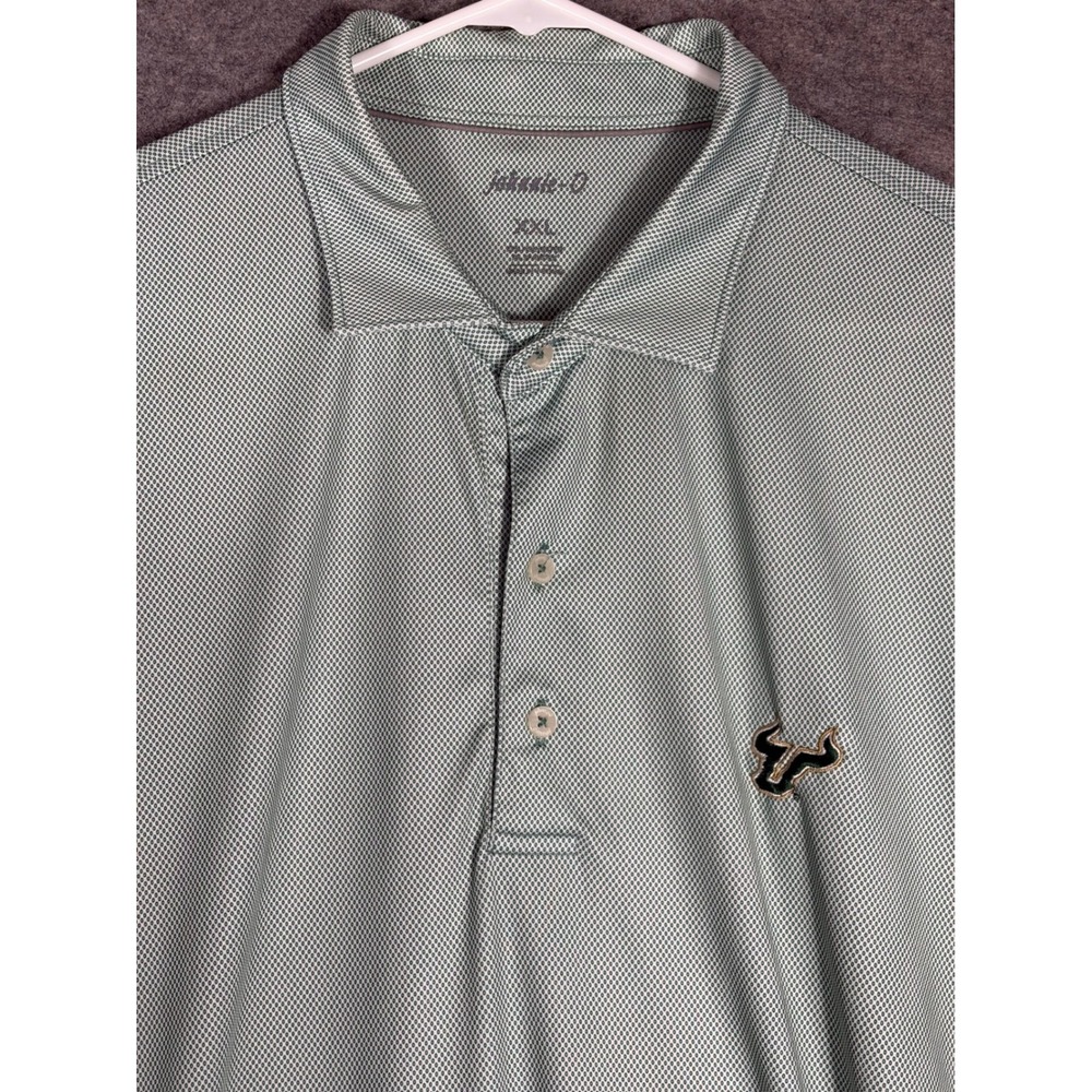 Johnnie-O USF South Florida Bulls Mens XXL Green Diamond Print Performance Polo